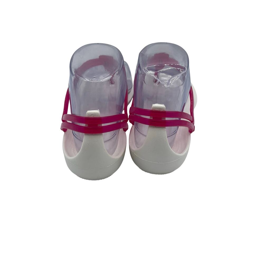 Crocs Isabella T-Strap Thong Sandals White Pink Comfort Slip On Womens 7 - Picture 3 of 8